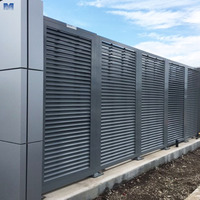Persianas de Aluminio Verticales para Exteriores, con Marco Estándar para Panel Solar, Material Metálico, Motorizadas, Tipo Jaluzas