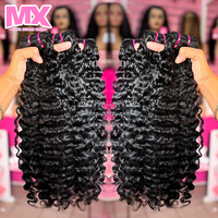 Extensions de cheveux vierges indiens 100% naturels non traités, ondulés, lâches et rebondissants, double trame, 12A 15A
