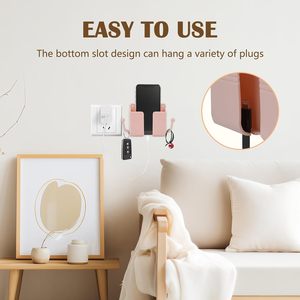 Random Color Modern Design Wall-Mounted Cell <b>Phone</b> Holder Punch-Free Adhesive ABS Material Multifunction Mobile Storage Rack <b>for</b> - Product Image 3