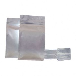 Sacs en aluminium à fermeture éclair auto-adhésive personnalisés avec logo imprimé 10x20cm pour emballages promotionnels alimentaires - Product Image 3