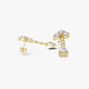 <b>Top</b> Selling Round Diamond Halo Stud <b>Earrings</b> for Women Luxury Bridal Jewelry for Wedding and Engagement Wear Available For Sale - Product Image 4