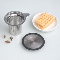 Infuseur à thé moderne et minimaliste en acier inoxydable 304 avec couvercle en silicone, tamis à mailles perforées, compartiment pour infuseur à thé, Chaozhou