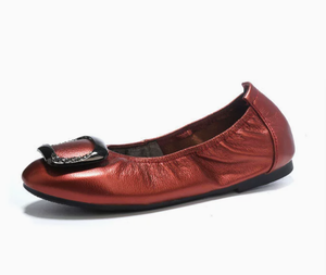 Nuove Scarpe da Balletto in Vera Pelle di Alta Qualità per <span class=keywords><strong>Donna</strong></span>, Slip-on con Suola Morbida, Leggere, Antiscivolo, Scarpe Basse Portatili OEM - Product Image 6