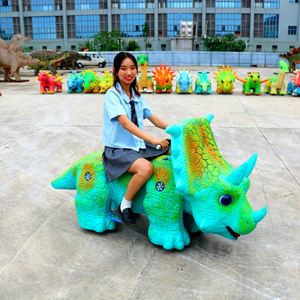 Équipement d'amusement pour centre commercial : Dinosaures à chevaucher pour enfants, simulation réaliste, animés, télécommandés - Product Image 1