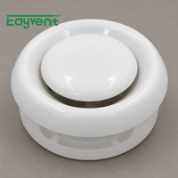 Grille de ventilation murale en plastique imitation porcelaine, diffuseur décoratif rond blanc pour plafond, sortie de climatisation HVAC pour la maison