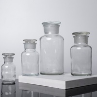 Pabrik Botol Kaca Grosir Berkualitas Tinggi Farmasi 30ml 60ml 125ml 250ml 500ml 1000ml Botol Kaca Reagen Mulut Lebar Transparan