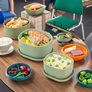 Silicone Fresh-Keeping <b>Box</b> Food Grade Lunch <b>Box</b> Refrigerator Microwave Oven Heating With Lid Fruit Bento <b>Box</b> - Product Image 5