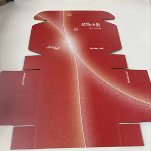 Boîtes en papier rouge personnalisées avec bande de <span class=keywords><strong>d</strong></span>échirement et fermeture éclair, boîtes <span class=keywords><strong>d</strong></span>'expédition avec logo personnalisé pour l'emballage de vêtements pliables, boîtes <span class=keywords><strong>d</strong></span>'expédition pour vêtements - Product Image 5