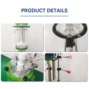 مفاعل كيميائي ديزل حيوي مع ثلاجة 20 ~ 100 لتر مفاعل زجاجي جاكيت دوبل - Product Image 4