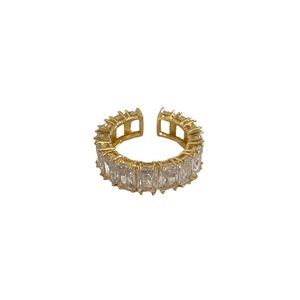 Anillos de Zirconia Cúbica <span class=keywords><strong>AAA</strong></span> de Alta Gama, Anillo Baguette Chapado en Oro de 18k, Joyería para Mujer - Product Image 4