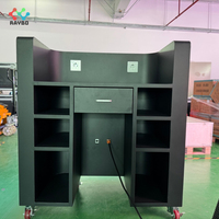 RAYBO P1.86 Écran flexible pour cabine de DJ, résolution 4K, contrôle par application, haute luminosité, chariot mobile à roulettes verrouillables, contenu facile à modifier