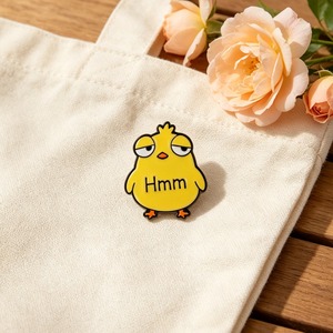 Broche émaillée <span class=keywords><strong>poussin</strong></span> aux yeux mi-ouverts, broche en alliage de zinc oiseau <span class=keywords><strong>jaune</strong></span>, épinglette de dessin animé pour sac à dos, sac, vêtements, décoration, cadeau - Product Image 4