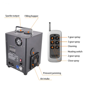 Powerful 600W Dual Spark Effect Equipment Black Aluminum Wood Shell <b>Remote</b> <b>Control</b> Two DMX Channels Wide Voltage European <b>Plug</b> - Product Image 4
