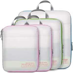 Kompression verpackungs würfel für unterwegs, Cambond 4er Pack Gepäck organisatoren Kompression würfel für Koffer (weiß)