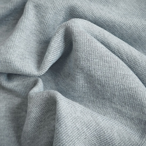 Tissu en maille côtelée 1x1 <span class=keywords><strong>gris</strong></span> chiné teint en fil 530 g/m² en polyester et élasthanne pour <span class=keywords><strong>col</strong></span>, revers et ourlet de sweats à capuche, manteaux et vestes - Vente en gros usine - Product Image 4