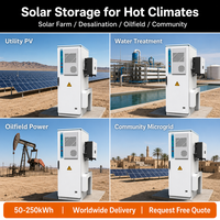 Armoire BESS hybride solaire-diesel 50 kW 112,5 kWh pour opérations hors réseau et sur réseau avec entrée générateur 60 kVA et entrée PV 100 kWp