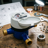 Factory Price Horizontal Volumetric Cold Water Meter DN15 IP68 Protection Brass Material 2.5m3/h Flow Rate OEM Customizable