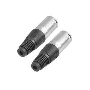 XLR 3-Pin XLR Mikrofon Perak Konektor Adaptor Audio Steker Pria + Soket Wanita 3 Pin XLR Steker Pro Konektor Adaptor XLR - Product Image 2