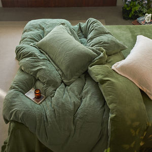 नक्काशीदार मखमली बुना हुआ 400tc पर्यावरण के अनुकूल टिकाऊ लुभावनी बिस्तर चादरें नकली - Product Image 4