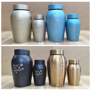 Anıtlar paslanmaz çelik Pet Urns Paw baskı köpekler kediler için Creamtion <span class=keywords><strong>Urn</strong></span> külleri - Product Image 3