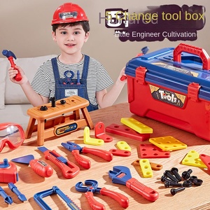 Boîte à <span class=keywords><strong>outils</strong></span> de réparation en plastique pour enfants Yuglow, jouet pour bébés de 0 à 24 mois, perceuse électrique avec valise à vis - Product Image 6