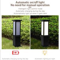 Lampadaire de Jardin LED Moderne pour Aménagement Paysager, IP65, Extérieur, ABS, COB, Éclairage de Pelouse, 50CM, 60CM, 80CM, Plusieurs Tailles, Solaire, Sans Fil, Détecteur de Mouvement