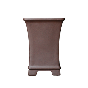 Maceta cuadrada de arcilla morada con diseño de cintura para plantas de escritorio - Product Image 5