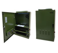 Armoire d'alimentation extérieure 1M 19 pouces 42U Armoire d'alimentation extérieure Ip55 à montage sur poteau avec ventilateurs 48v Dc