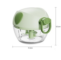 Mini hachoir à ail multifonctionnel avec design tête de cochon et 3 lames, hachoir manuel pour diverses noix et fruits G26-277