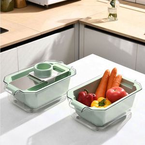 Large Capacity Multi-functional Kitchen Chopping Boards with Basket <b>Cutters</b> Household Potato <b>Cutter</b> Carrot <b>Vegetable</b> Grater - Product Image 2