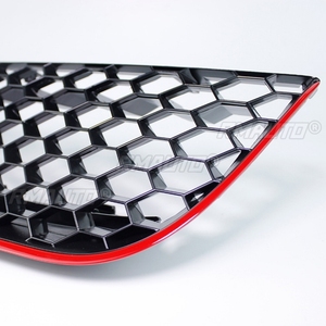 Rejilla de malla tipo panal para parachoques delantero de coche Volkswagen VW Polo 2006 2007 2008 2009, estilo GTI, panel de rejilla central - Product Image 5
