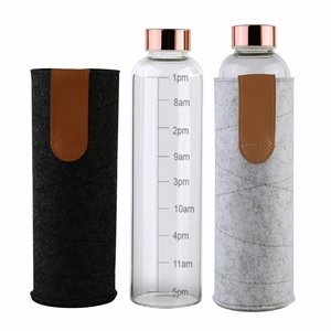 Wholesale high quality large capacity sports bottle glass <span class=keywords><strong>rose</strong></span> gold stainless steel cover - Product Image 6