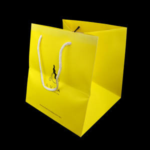 Sac en papier couché de qualité alimentaire recyclable personnalisé avec poignée en forme de gilet pour chocolat - Product Image 5