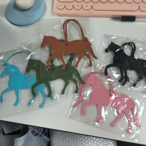 Horse Keychain PU Leather Bag Charm Horse Shape Pendant Cute Keychain Ornament Cute Pony Pendant Accessories Hanging Decoration - Product Image 2