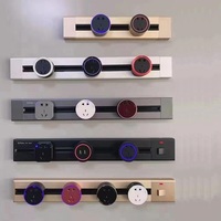 Cuisine industrielle 30A Mobile LED Encastré Surface Track Socket 3 Gang Power UK Plug & Sockets 60CM Power Strip