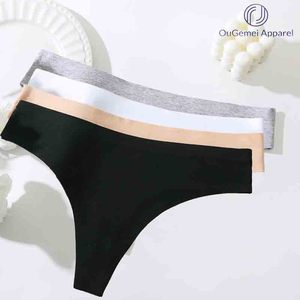 Venta de Fábrica 4 Colores Ropa Interior Cómoda Tanga Transpirable de Algodón Cintura Baja Bragas para Mujer - Product Image 2