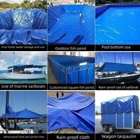 Bâche en PVC imperméable enduite, tissage uni, pour couverture extérieure, idéale pour les jardins, les camions et les navires - Légère