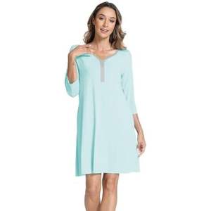 Camisón de bambú de alta calidad personalizado para mujer, vestido de dormir de tela modal de algodón suave para mujer, ropa de estar por casa. - Product Image 2