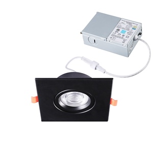 ETL ES FCC 3inch 7W 100-130V đen Led Vuông Downlight chùm angle36 không khí chặt chẽ 5cct 2700K 3000K 4000K 5000K 6000K COB Gimbal - Product Image 2