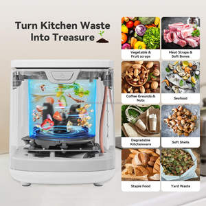أحدث مكونات نفايات الطعام العضوية للمطبخ الأوتوماتيكية بالكامل لإعادة تدوير مكونات نفايات الطعام الكهربائية المنزلية الذكية Composter - Product Image 3