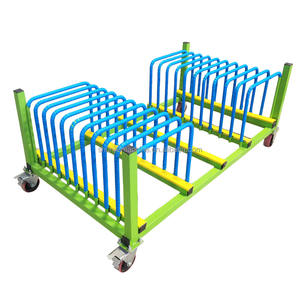 Chariot de stockage en verre IG 1.5 tonnes, chariot de transport en verre isolant avec <span class=keywords><strong>10</strong></span> emplacements pour porte et fenêtre, usine - Product Image 4