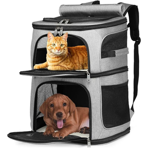 Portador de mochila de lujo extensible para gatos para 2 Gatos, portabebés plegable con 7 ventanas para múltiples mascotas y 2 perros pequeños - Product Image 1