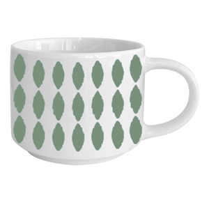 Taza de Café Latte de Cerámica con Elegante Diseño Verde, Apta para Lavavajillas, Ideal para Regalos Empresariales, Venta Caliente de Fábrica - Product Image 4