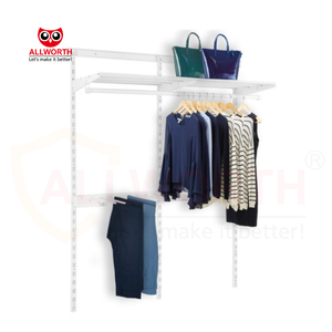 יוקרה יצרן קופוסטומזי להגדרה ארון בגדים גמיש קיר רכוב מדפים - Product Image 3