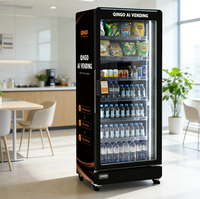 Distributeur automatique professionnel Qingo pour restaurants, avec SDK activé, paiement en espèces/cartes/QR, boissons en bouteille, télécommande