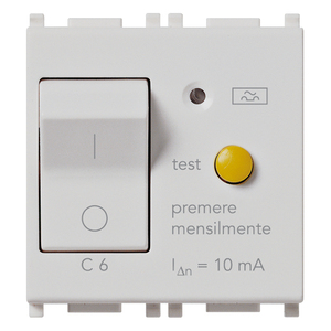 Interruttore mtdiff 1P + N C6 10mA ปุ่มทดสอบเงินตรวจสอบรายเดือน - Product Image 1