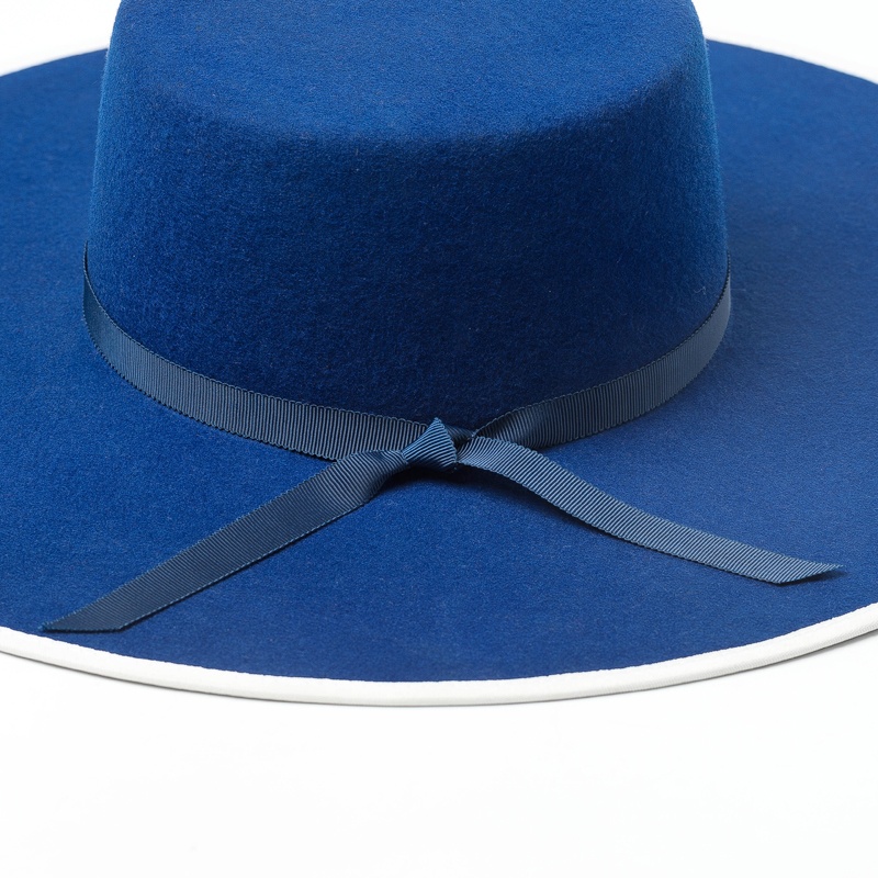 Royal Blue Delux Wool Felt Hat - Perfect for Outdoor Fashion