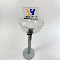Sistema de gestión de colas de estante de bolos acrílico personalizado, puntal de cinturón retráctil con panel publicitario para estantes de supermercado