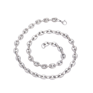 7Mm Pig Nose <b>Chain</b>, Hip Hop Jewelry With <b>Chain</b> Stainless Steel, Coffee Bean Cuban <b>Chain</b> Tanjing Fashion Lijing Necklace - Product Image 5