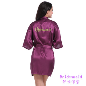 All'ingrosso Kimono da donna in raso Sexy <span class=keywords><strong>pigiama</strong></span> per sposa <span class=keywords><strong>e</strong></span> damigelle camicia da notte da ragazza - Product Image 5